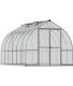 Serre de jardin en aluminium argent et polycarbonate Bella (9m²)