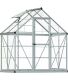 Serre de jardin en aluminium argent et polycarbonate Harmony (2.3m²)
