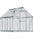 Serre de jardin en aluminium argent et polycarbonate Mythos (5.7m²)