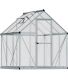 Serre de jardin en aluminium argent et polycarbonate Mythos (3.4m²)