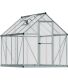 Serre de jardin en aluminium argent et polycarbonate Mythos (4.6m²)