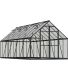 Serre de jardin en aluminium gris et polycarbonate Balance (14.8m²)
