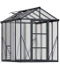 Serre de jardin en aluminium gris et polycarbonate Glory (4.8m²)