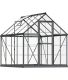 Serre de jardin en aluminium gris et polycarbonate Harmony (4.6m²)