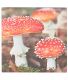Serviette en papier de soie avec motifs (Lot de 20) (Champignons et feuilles)