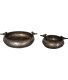 Set de 2 mangeoires à oiseaux en zinc