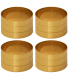 Set de 4 ronds de serviettes en métal doré Royal