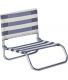 Siege plage en aluminium Basic (Rayé bleu)