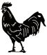 Silhouette animal en métal Garden (Coq)