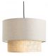 Suspension en tissu effet lin Nature (Crème)