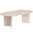 Table basse ovale en aggloméré Sable (Marbré Travertine)
