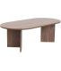 Table basse ovale en aggloméré Sable (Noyer)