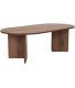 Table basse ovale en aggloméré Sable (Noyer vielli)