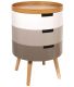 Table de chevet coffre 3 niveaux (Gris)