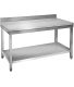 Table à plancha tout inox  2 plateaux (Longueur 120 cm)