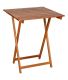 Table pliante 60 x 60 cm en bois (Noyer)