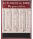 Tableau liste de courses Marché du jour