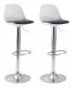 Tabouret de bar Gaëlle blanc (Lot de 2) (Blanc)
