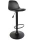 Tabouret de bar assise rembourrée Isak (Noir)