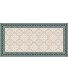Tapis intérieur carreaux de ciment effet rosaces (140 x 70 cm)