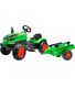 Tracteur pour enfant à pédales avec capot ouvrant et remorque X Tractor