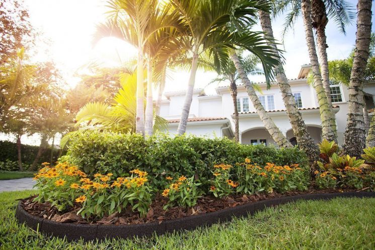 Bordure de jardin en caoutchouc recyclé (unitaire)