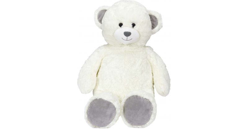 Grande peluche chiot ntoir et blanc 90 cm de haut - Hbl