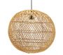 Abat-jour boule en rotin
