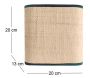 Abat-jour carré pour applique en raphia Germain - OPJ-0121