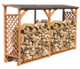 Abri bûches en bois coloris miel