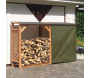 Abri bûches en bois coloris miel - IDEANATURE