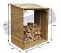 Abri bûches en bois avec plancher Tim - CIH-0112