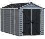 Abri de jardin en aluminium et polycarbonate gris et noir Skylight