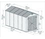 Abri de jardin en aluminium et polycarbonate gris et noir Skylight - PAA-0205