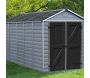 Abri de jardin en aluminium et polycarbonate gris et noir Skylight - Canopia by Palram