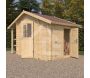 Abri de jardin en épicéa double pente 4.90 m2 avec appentis Vilano - 6
