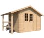 Abri de jardin en épicéa double pente 4.90 m2 avec appentis Vilano