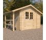Abri de jardin en épicéa double pente 4.90 m2 avec appentis Vilano - 
