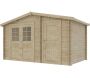 Abri de jardin en épicéa 2 espaces double pente 7.30 m2 Aster