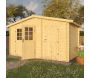 Abri de jardin en épicéa 2 espaces double pente 7.30 m2 Aster - 