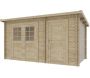 Abri de jardin en épicéa 2 espaces mono-pente 7.30 m2 Aster