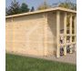 Abri de jardin en épicéa mono pente 4.90 m2 avec appentis Vilano - 5