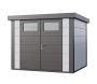 Abri de jardin moderne en acier porte double 6,4 m² Eleganto 2724