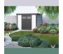 Abri de jardin moderne en acier porte double 7,1 m² Eleganto 3024 - TELLURIA