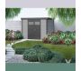 Abri de jardin moderne en acier porte double 7,1 m² Eleganto 3024 - TELLURIA