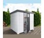 Abri de jardin moderne en acier porte simple 5,7 m² Eleganto 2424 - TELLURIA