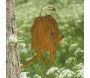 Oiseau sur pique aigle en acier corten - MET-0103