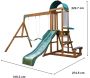 Aire de jeux avec toboggan et balançoires Wilderness Point - KID-0389