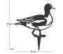 Animal décorarif canard siffleur en acier corten - 5