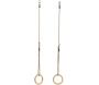 Anneaux de gym bois avec cordes chanvre (Lot de 2) - KBT-0110
